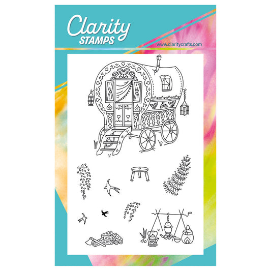 Linda's Romany Caravan & Elements A6 Stamp Set