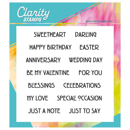 Art Nouveau Sentiments A5 Square Stamp Set