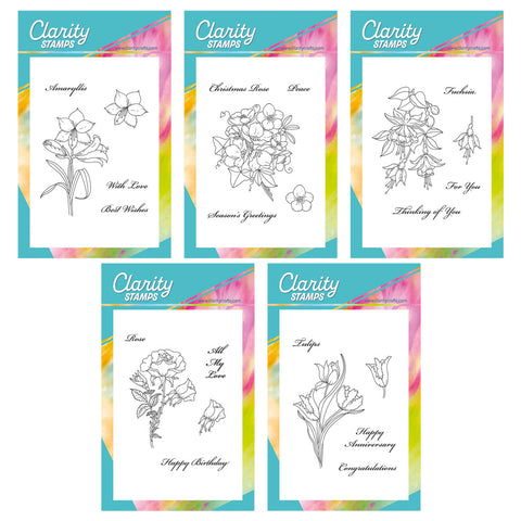 Linda's Floral - Set 1 A6 Stamp & Mask Collection