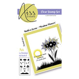 KISS by Clarity - Build-a-Scene Meadow Flowers A6 Stamp Set