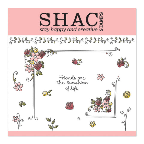 Barbara's SHAC Flower Framer A5 Square Stamp Set