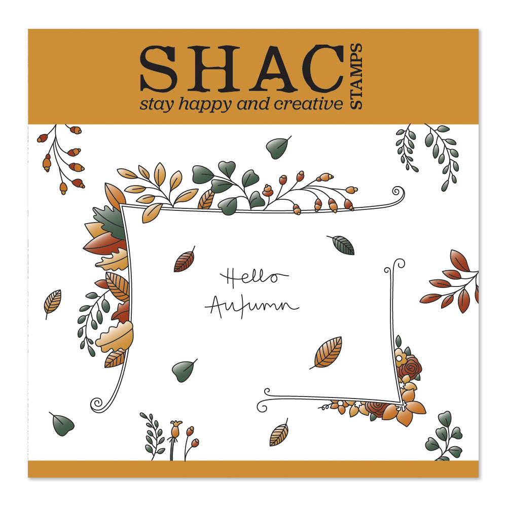 Barbara's SHAC Leafy Framer A5 Square Stamp Set
