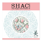 Barbara's SHAC Beauty - Japanese Flowers & Butterflies A5 Square Stamp & Mask Set