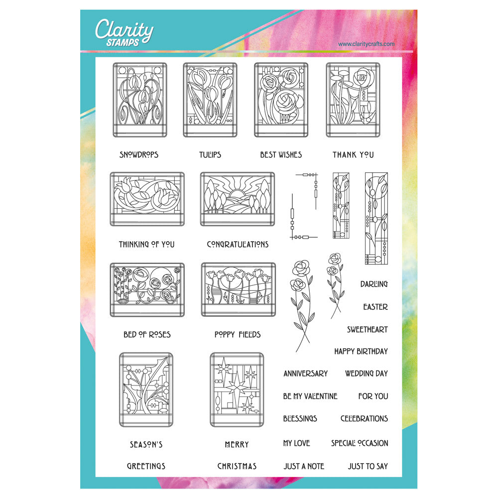 Bijou Art Nouveau Collection A4 Stamp Set