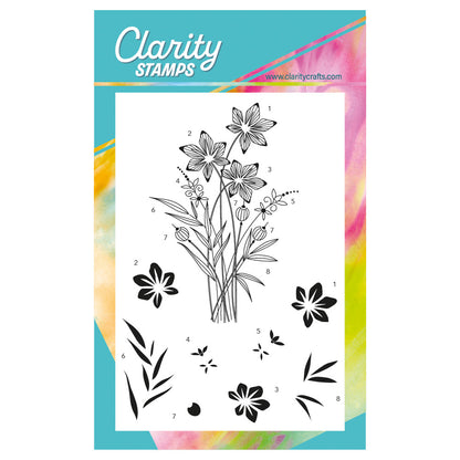 Barbara's Star Flower Spray A6 Stamp Set