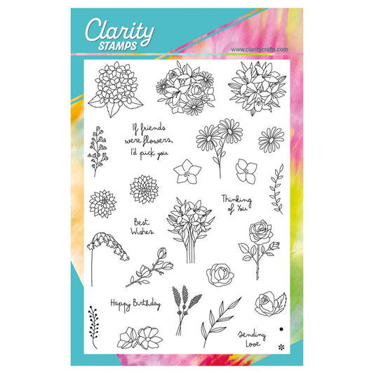 Just Flowers A5 Stamp Set