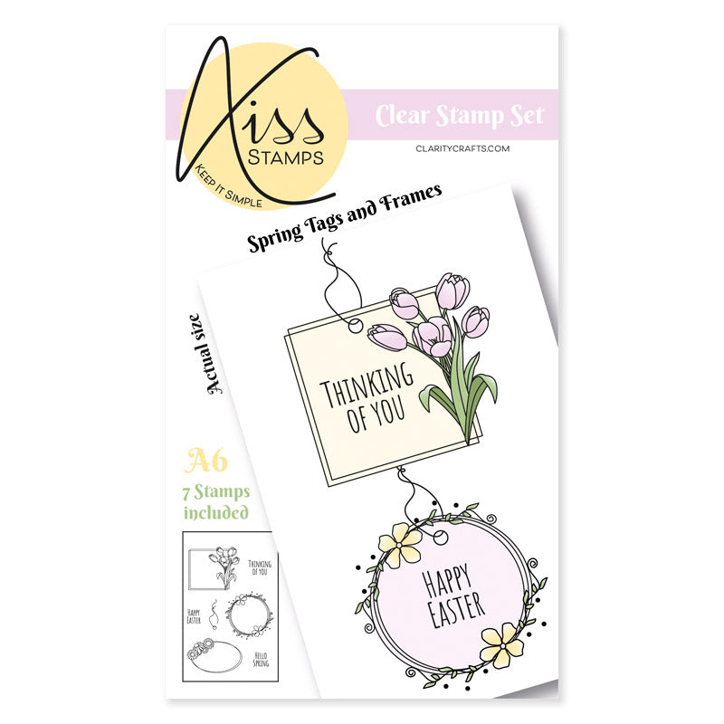 KISS by Clarity - Spring Tags & Frames A6 Stamp Set
