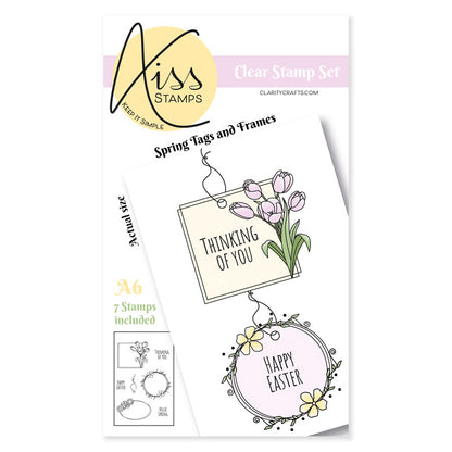 KISS by Clarity - Spring Tags & Frames A6 Stamp Set
