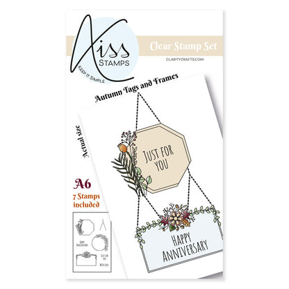 KISS by Clarity - Autumn Tags & Frames A6 Stamp Set