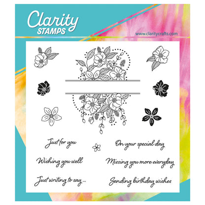 Jazz's Just for You - Floral Panels A5 Square Stamp Set