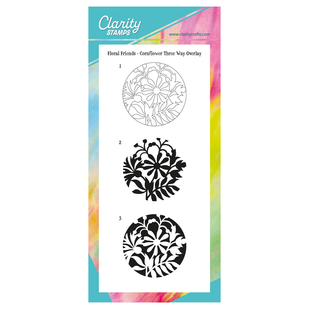 Cornflower & Friends - Three Way Overlay A5 Slim Stamp Set