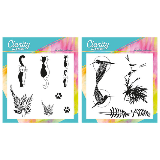 Barbara's Entwined Silhouettes A5 Square Stamp Collection