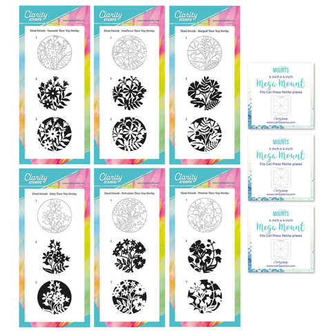 Floral Friends - Three Way Overlay A5 Slim Stamp & Mega Mount Collection