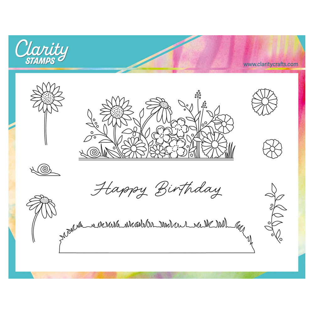 Daisy & Grass A6 Stamp & Mask Set