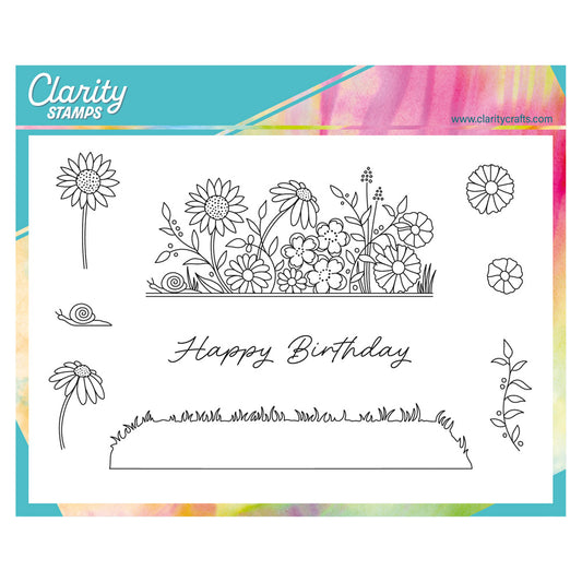 Daisy & Grass A6 Stamp & Mask Set