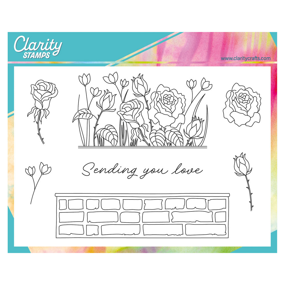 Rosie & Brick Wall A6 Stamp & Mask Set