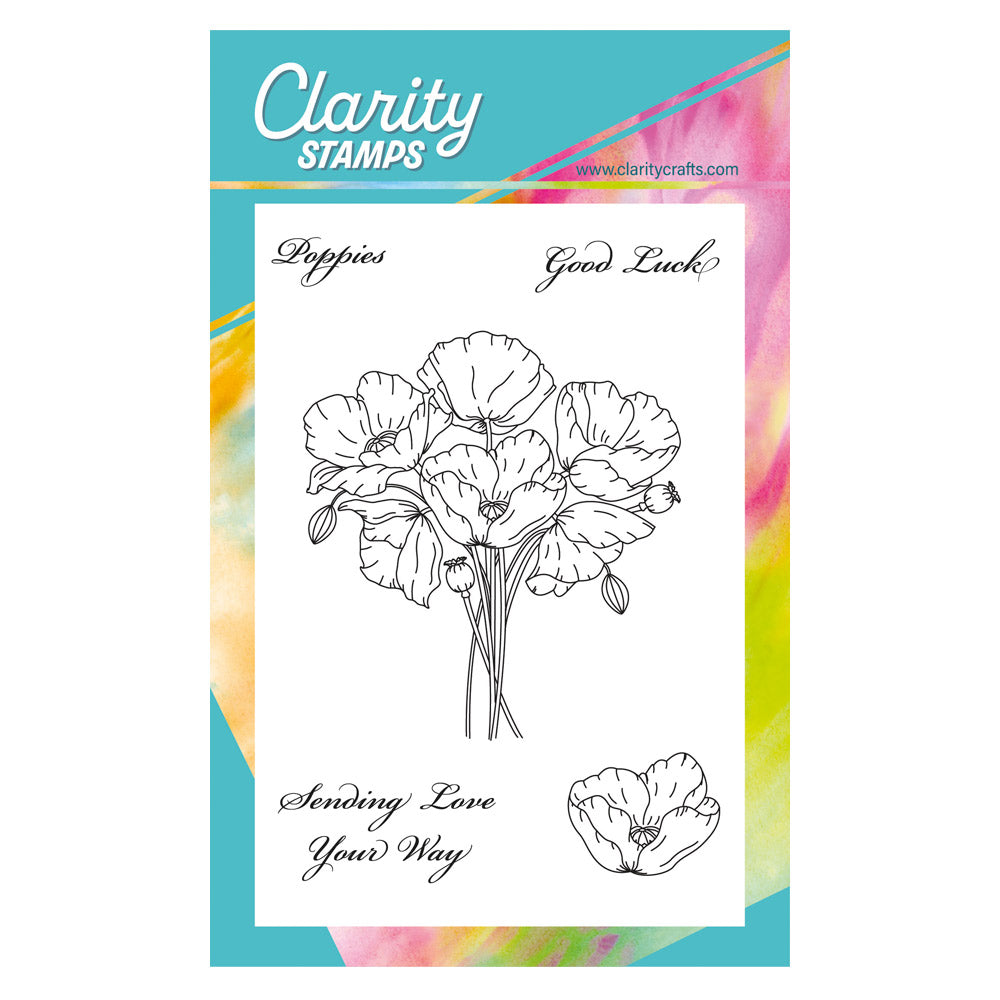 Linda's Poppies A6 Stamp & Mask Set