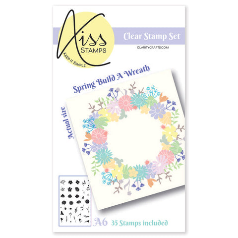 KISS by Clarity - Build a Wreath - Spring A6 Stamp Set