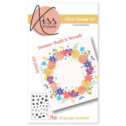 KISS by Clarity - Build a Wreath - Summer A6 Stamp Set