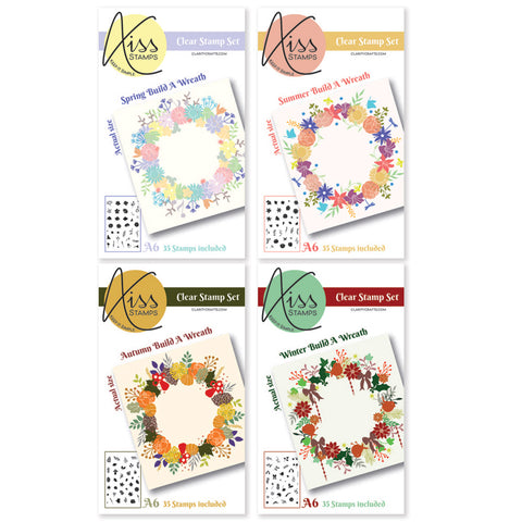 KISS by Clarity - Build a Wreath A6 Stamp Collection