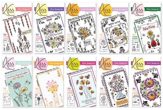 KISS by Clarity - Tina's Flowers A6 Stamp Collection