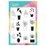 Potted Plants - Set 1 - Hanging Basket A5 Stamp Set