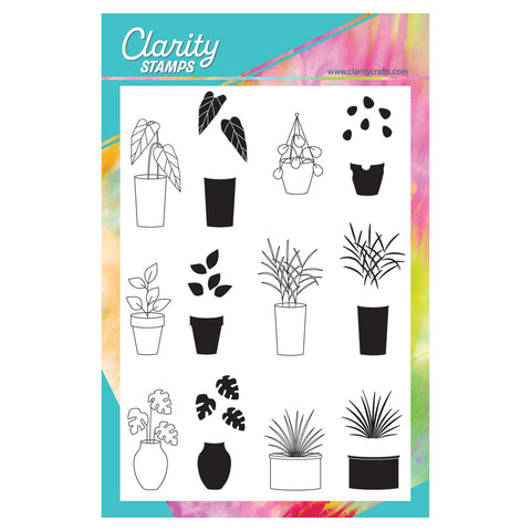 Potted Plants - Set 1 - Hanging Basket A5 Stamp Set