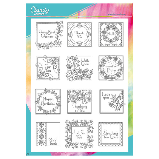 Say It With Flowers Sampler A4 Stamp Set