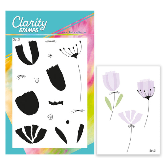 Barbara's Build a Bloom - Botanicals Set 3 A6 Stamp Set