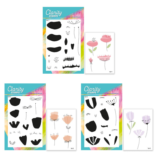 Barbara's Build a Bloom - Botanicals A6 Stamp Collection