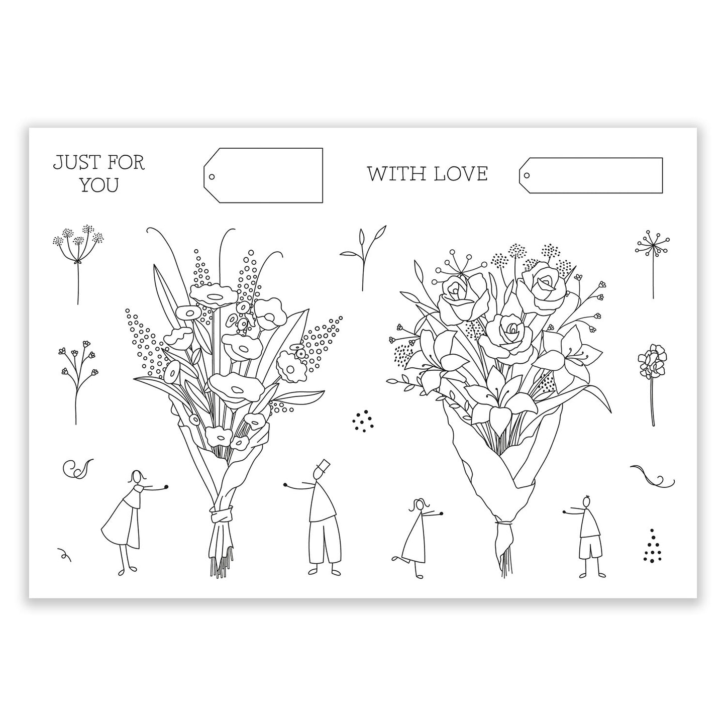 Barbara's SHAC Bouquets A5 Stamp Set