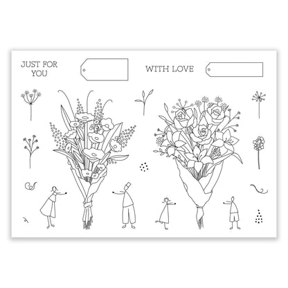 Barbara's SHAC Bouquets A5 Stamp Set