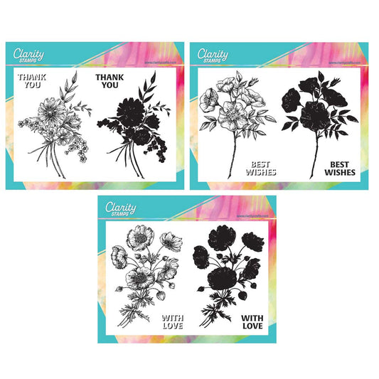 Posies A5 Stamp Trio