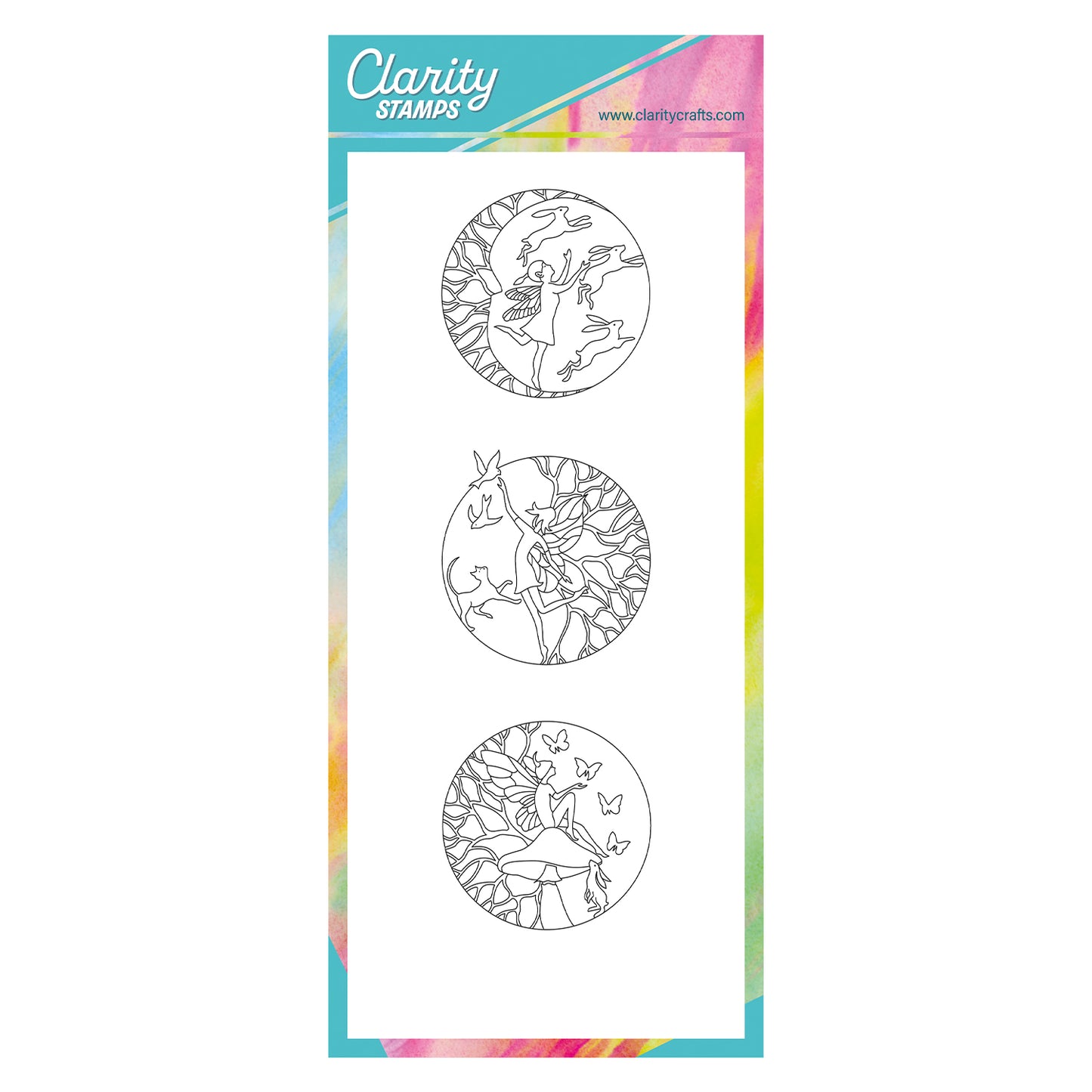 Fairies Rounds A5 Slim Stamp & Mask Set