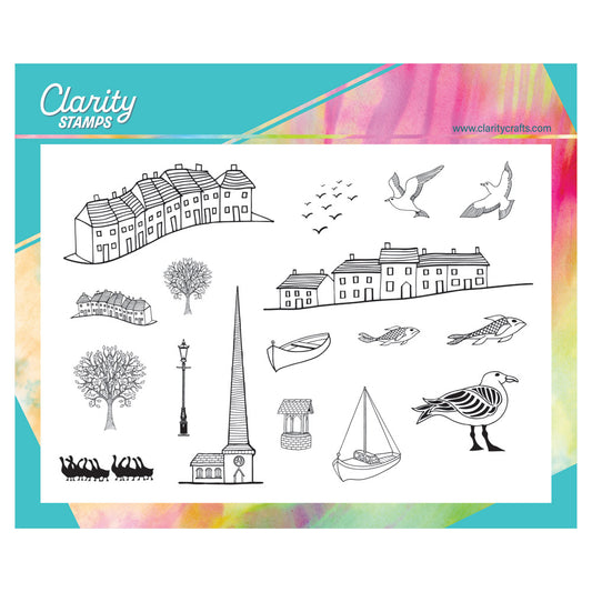 Village & Harbour A5 Stamp Set