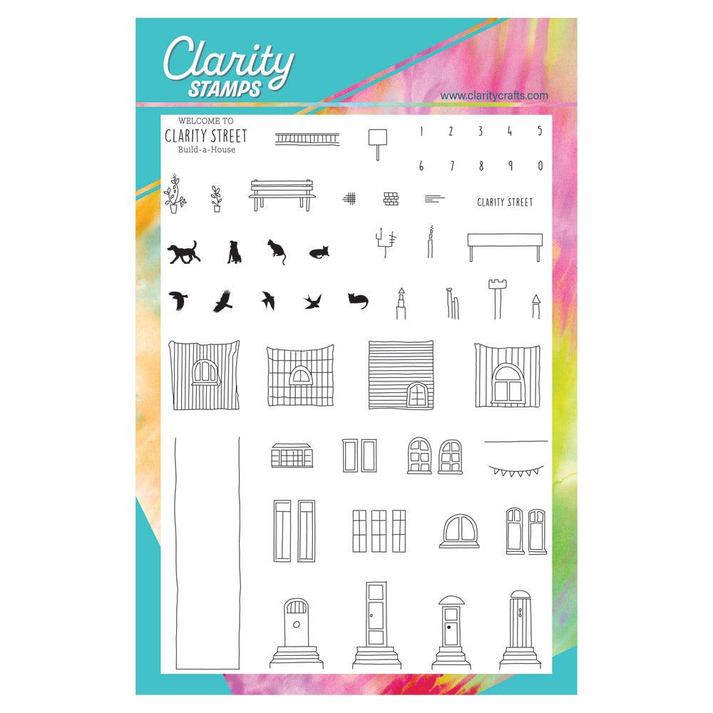 Clarity Street Build a House A5 Stamp & Mask Set