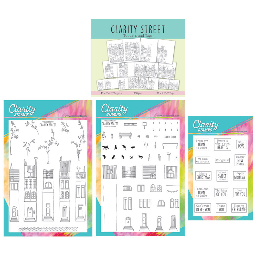 Clarity Street A5 & A6 Complete Stamp, Mask, Toppers & Tags Collection