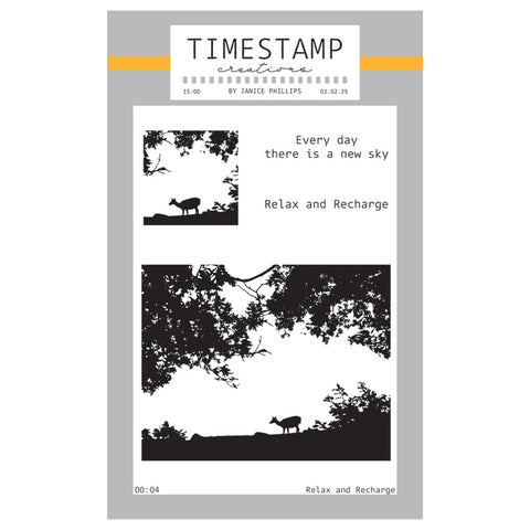 Timestamp Creations by Janice Phillips - Relax & Recharge A6 Stamp Set