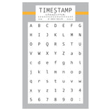 Timestamp Creations by Janice Phillips - Alphabet & Numbers A6 Stamp Set