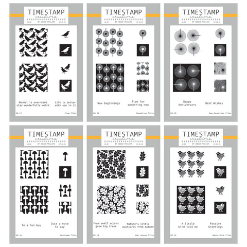 Timestamp Creations by Janice Phillips - Tiles Complete A6 Stamp Collection