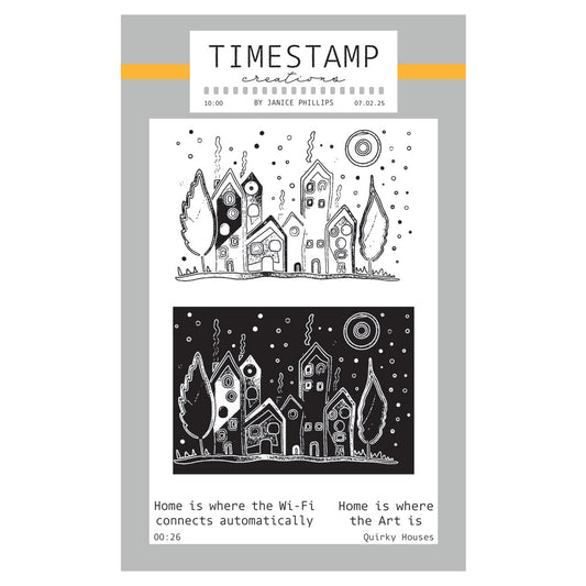 Timestamp Creations by Janice Phillips - Quirky Houses A6 Stamp Set