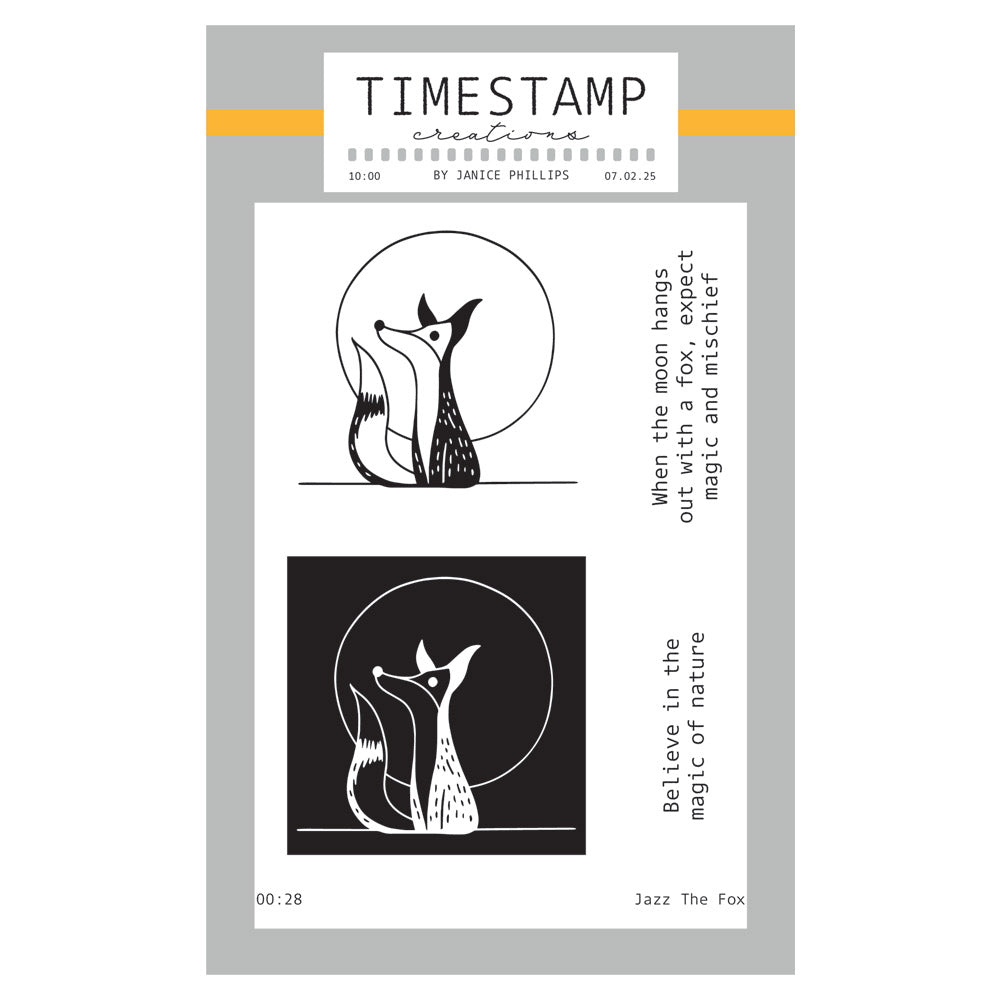 Timestamp Creations by Janice Phillips - Jazz the Fox A6 Stamp Set