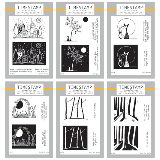 Timestamp Creations by Janice Phillips - Quirky Quickies A6 Stamp Collection