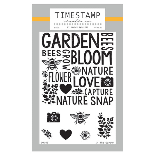 Timestamp Creations by Janice Phillips - In the Garden A6 Stamp Set