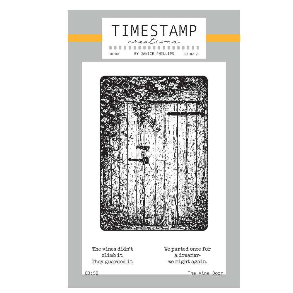 Timestamp Creations by Janice Phillips - The Vine Door A6 Stamp Set