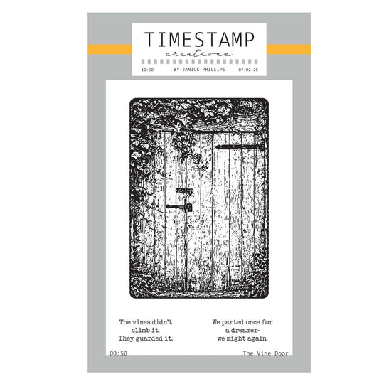 Timestamp Creations by Janice Phillips - The Vine Door A6 Stamp Set