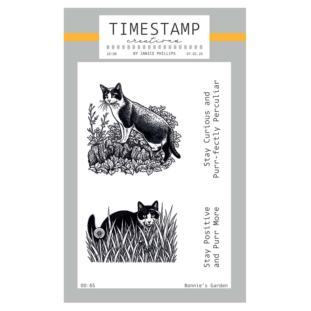 Timestamp Creations by Janice Phillips - Bonnie's Garden A6 Stamp Set