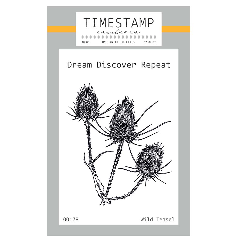 Timestamp Creations by Janice Phillips - Wild Teasel A7 Stamp Set