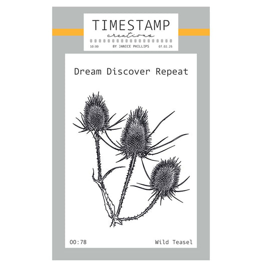 Timestamp Creations by Janice Phillips - Wild Teasel A7 Stamp Set