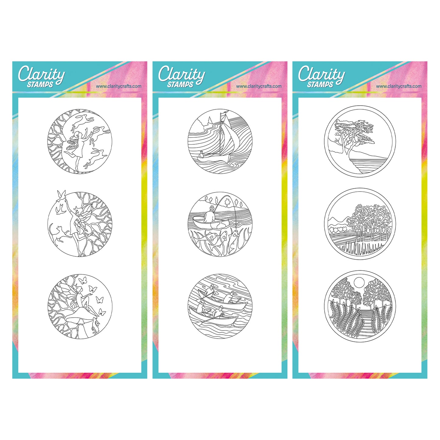 Scenic Rounds A5 Slim Stamp & Mask Collection